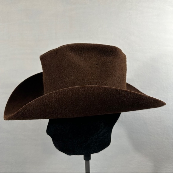 Dobbs West brown felt cowboy hat distressed vintage western - Picture 3 of 16
